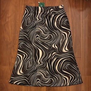 SHEIN Marble Print Midi Skirt